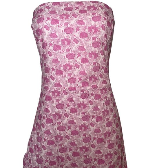 Hyacinth House Camellia Dress XXL Pink Floral High Low Strapless NWT - Picture 4 of 6